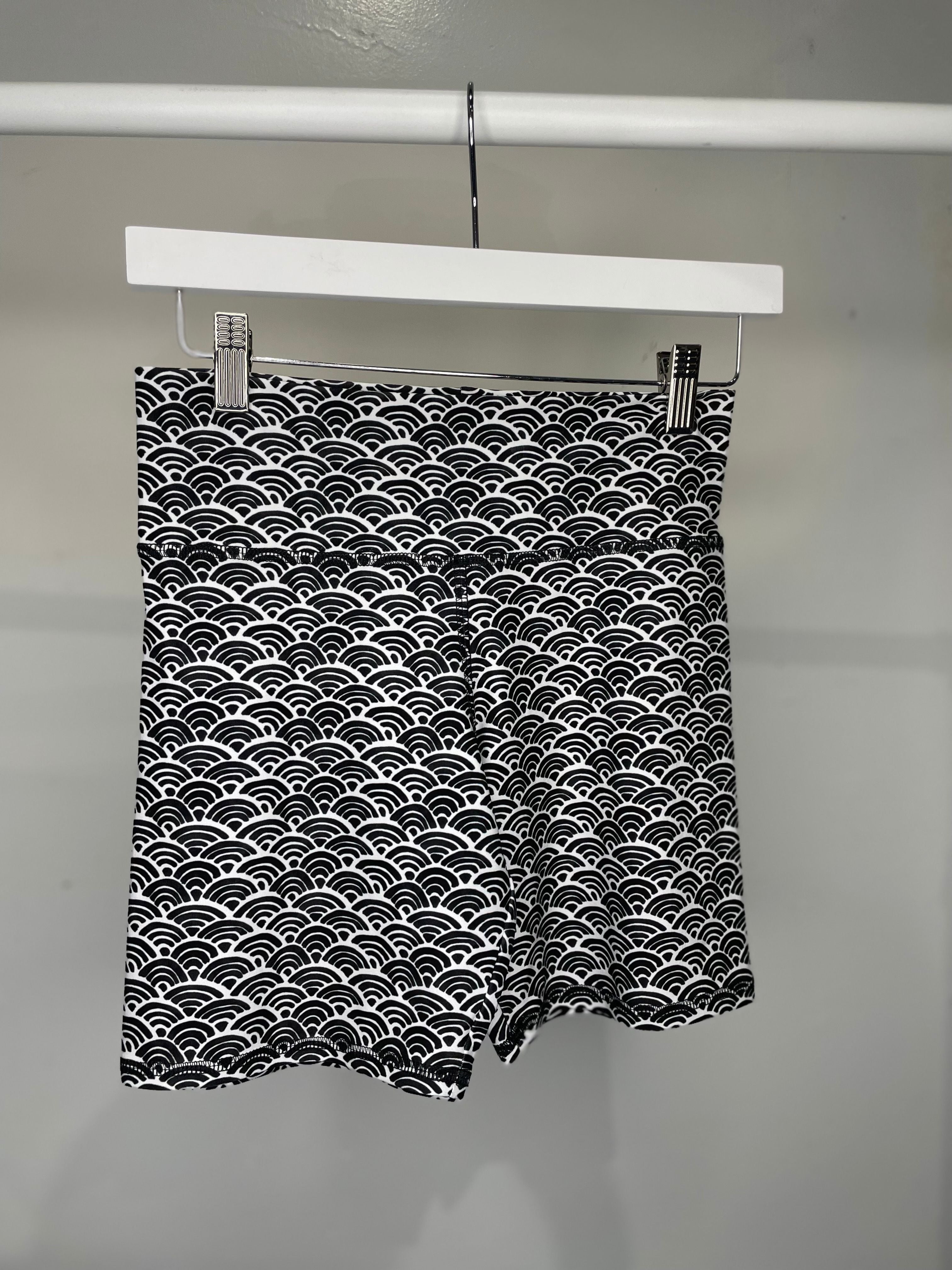 Sample - Bike Short - Watercolor Waves - S - Final Sale