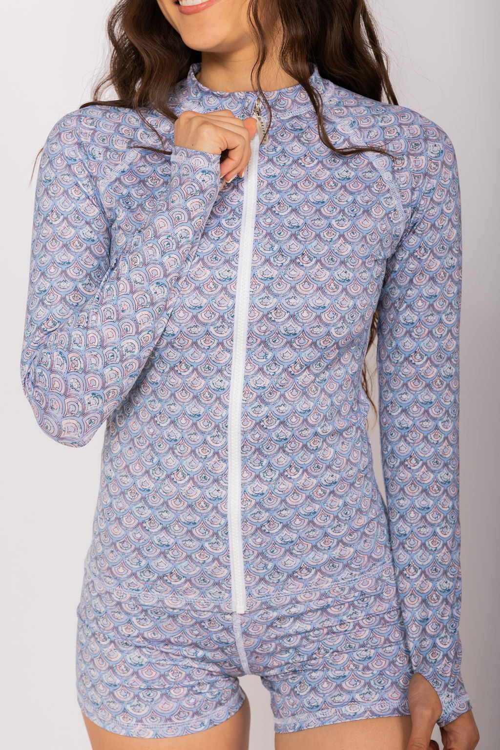 Sample - Full-Zip Rashie - Marble Scale - S - Final Sale