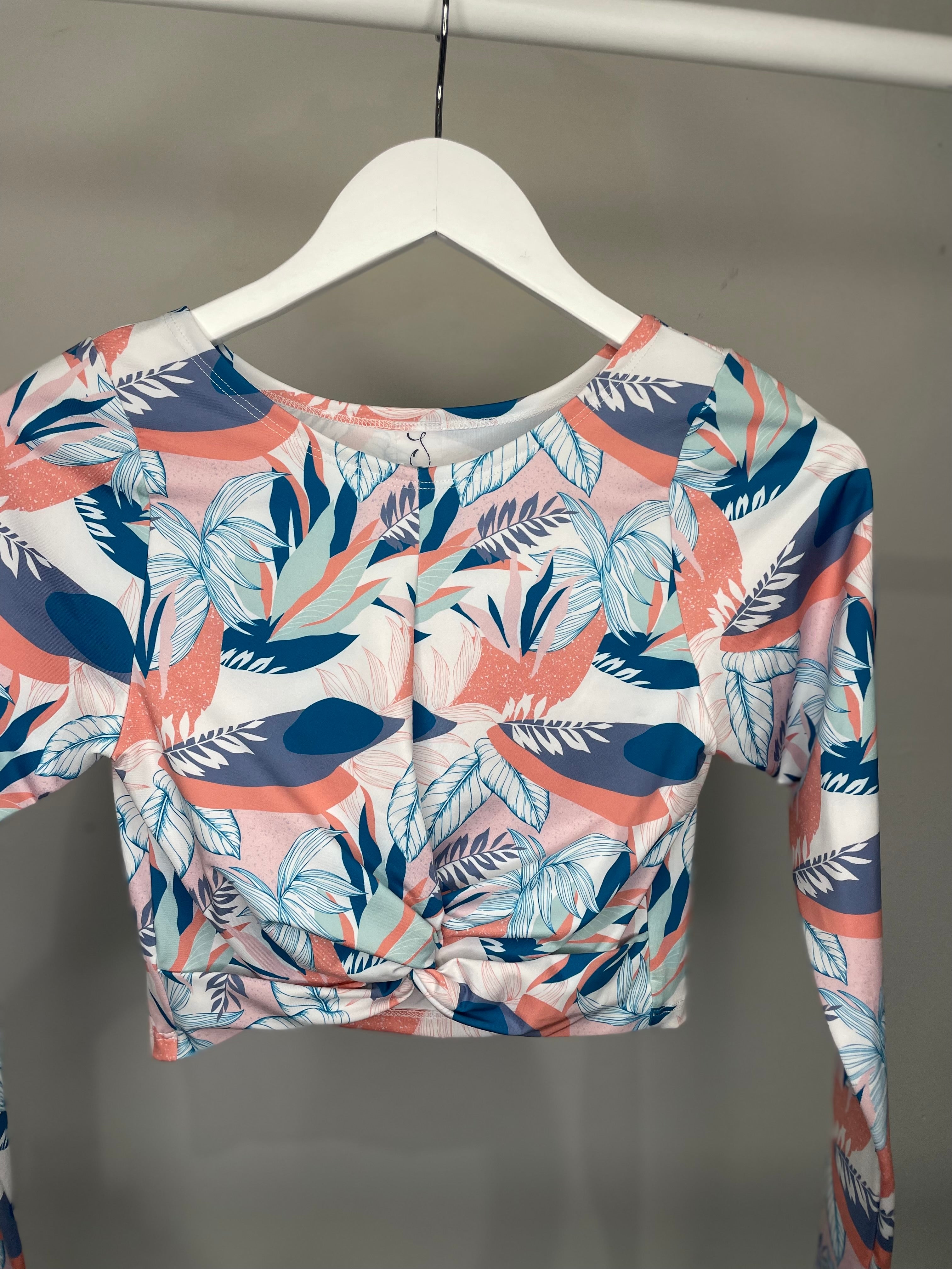 Sample - Long Sleeve Raya Twist Top - Modern Tropical - S - Final Sale