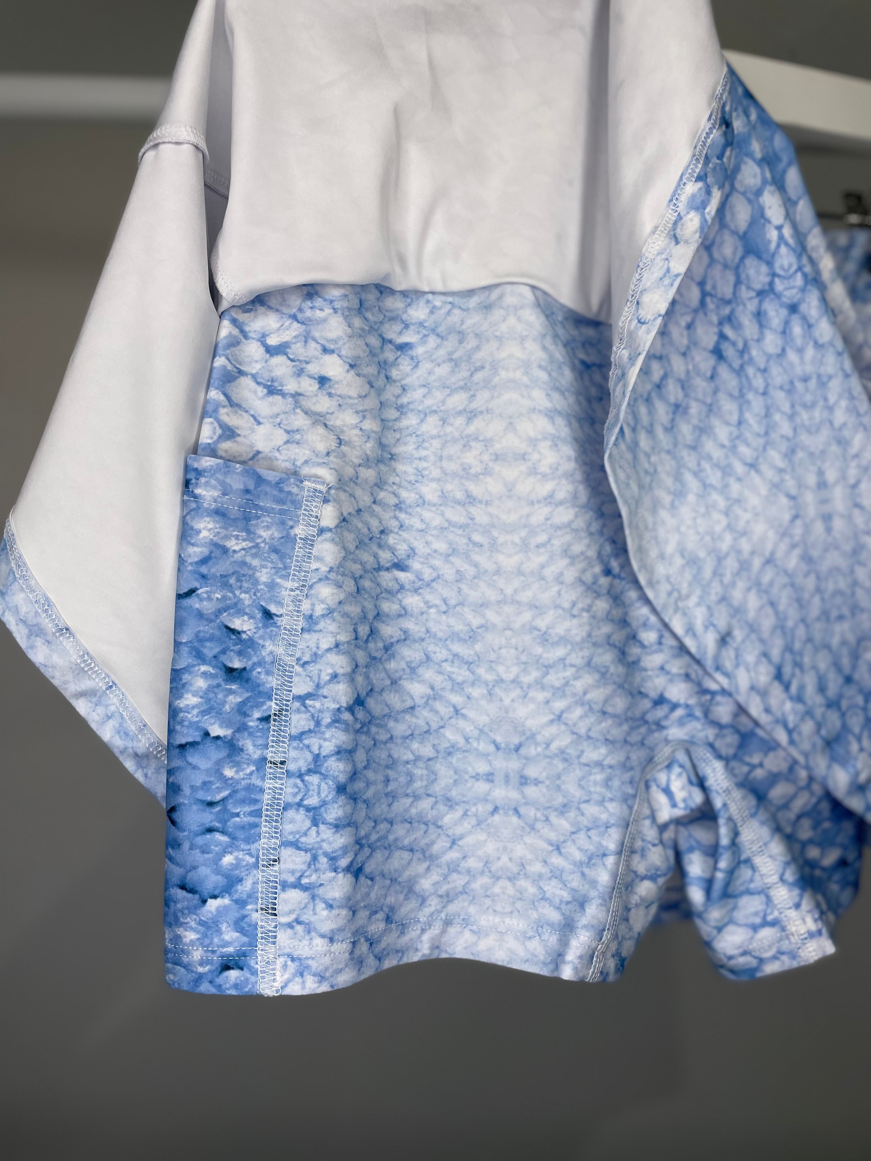 Sample - Water Skort - Blue Scale - S - Final Sale