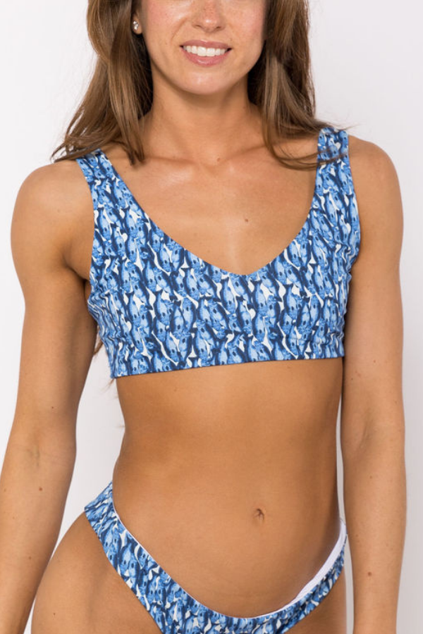 Sample - Active Bikini Top - Great Catch - S - Final Sale