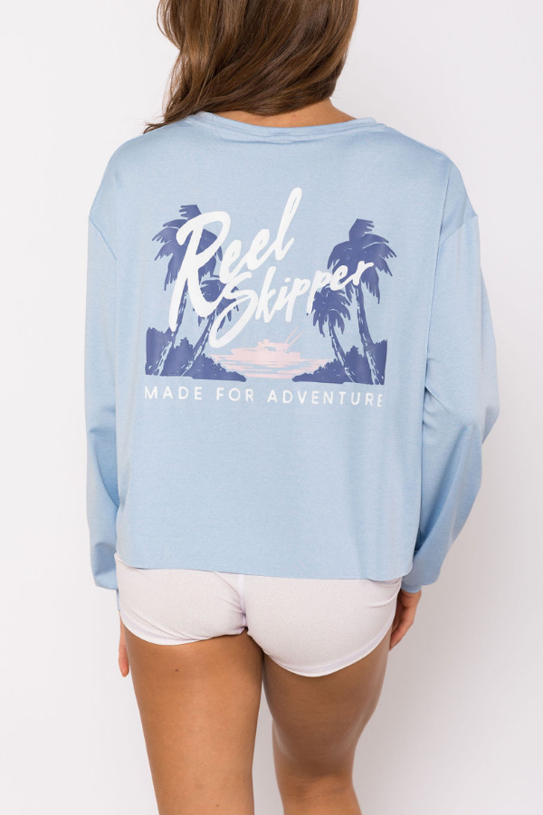 La Girlfriend Top - Baby Blue/Adventure