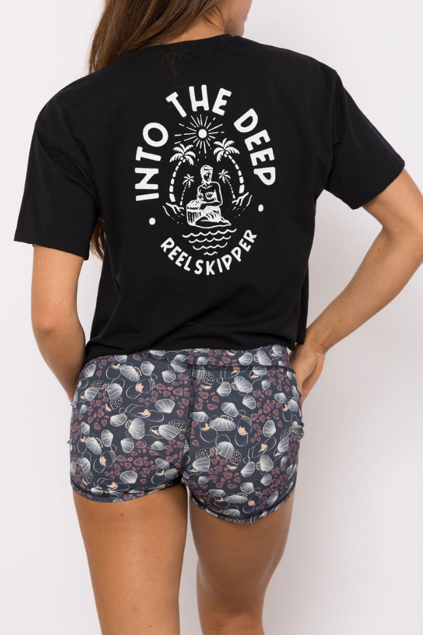 Sample - Cropped Tee - Black/Ama Diver - S - Final Sale