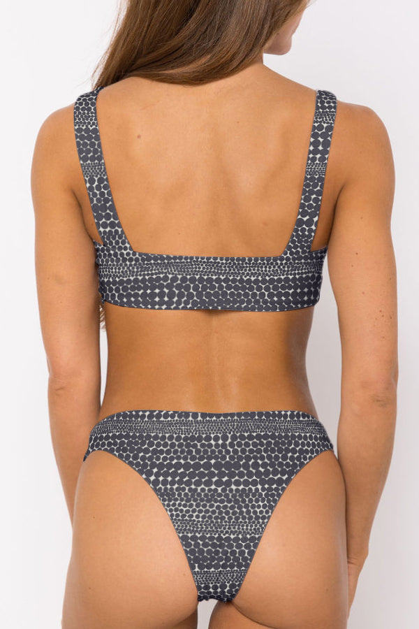 Sample - Active Bikini Top - Deep Dots - S - Final Sale