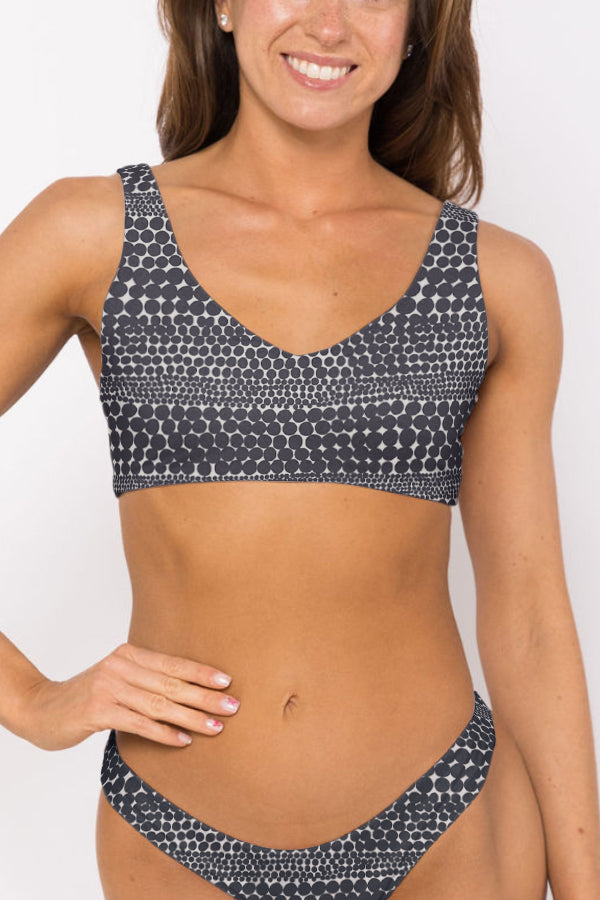 Sample - Active Bikini Top - Deep Dots - S - Final Sale