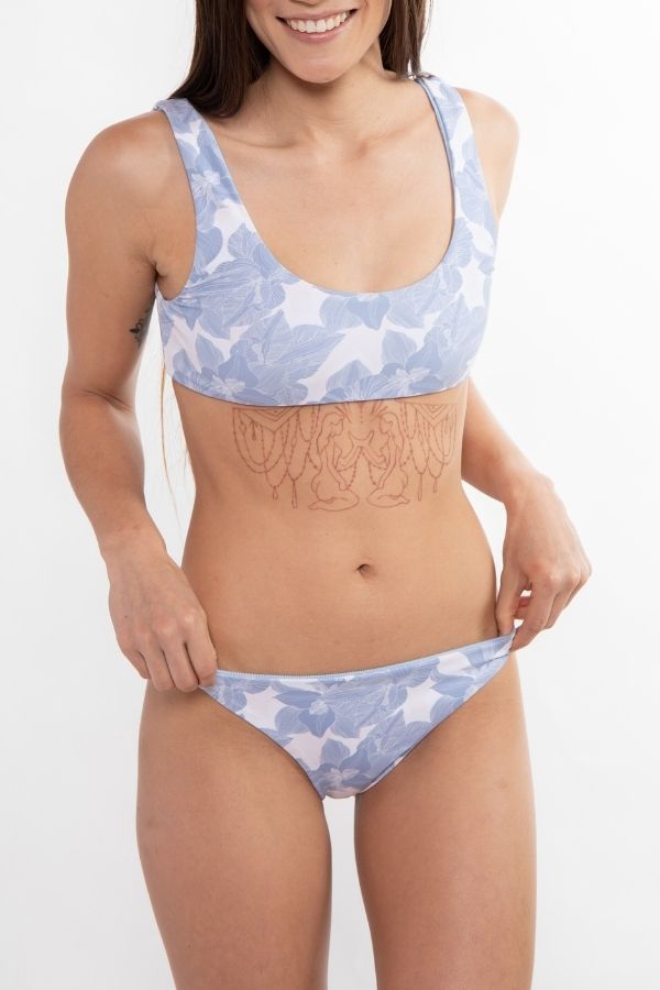 Reversible Bikini Bottom - Light Wave