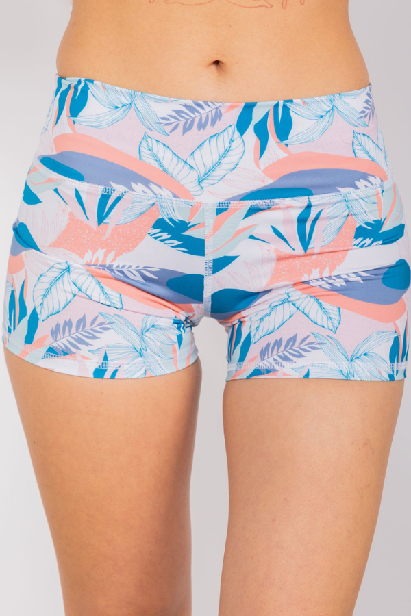 Yoga Water Shorts - Modern Tropical